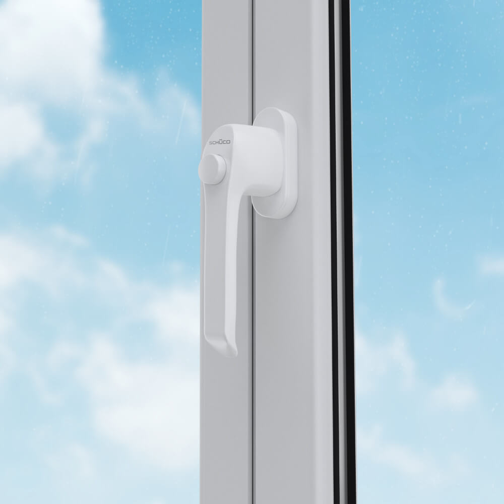 SCHÜCO Fenstergriff mit Druckknopf | 3er PACK