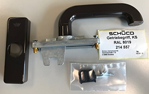 SCHÜCO Fenstergriff Getriebe- Handhebel braun I Profilsystem Schnicks Handhebel